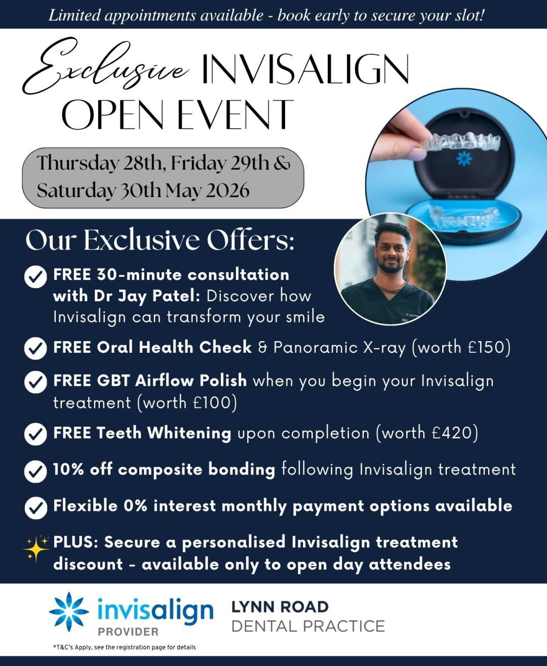 Discover Your Dream Smile at Our Exclusive Invisalign Open Event | May 28th, 29th & 30th 2026