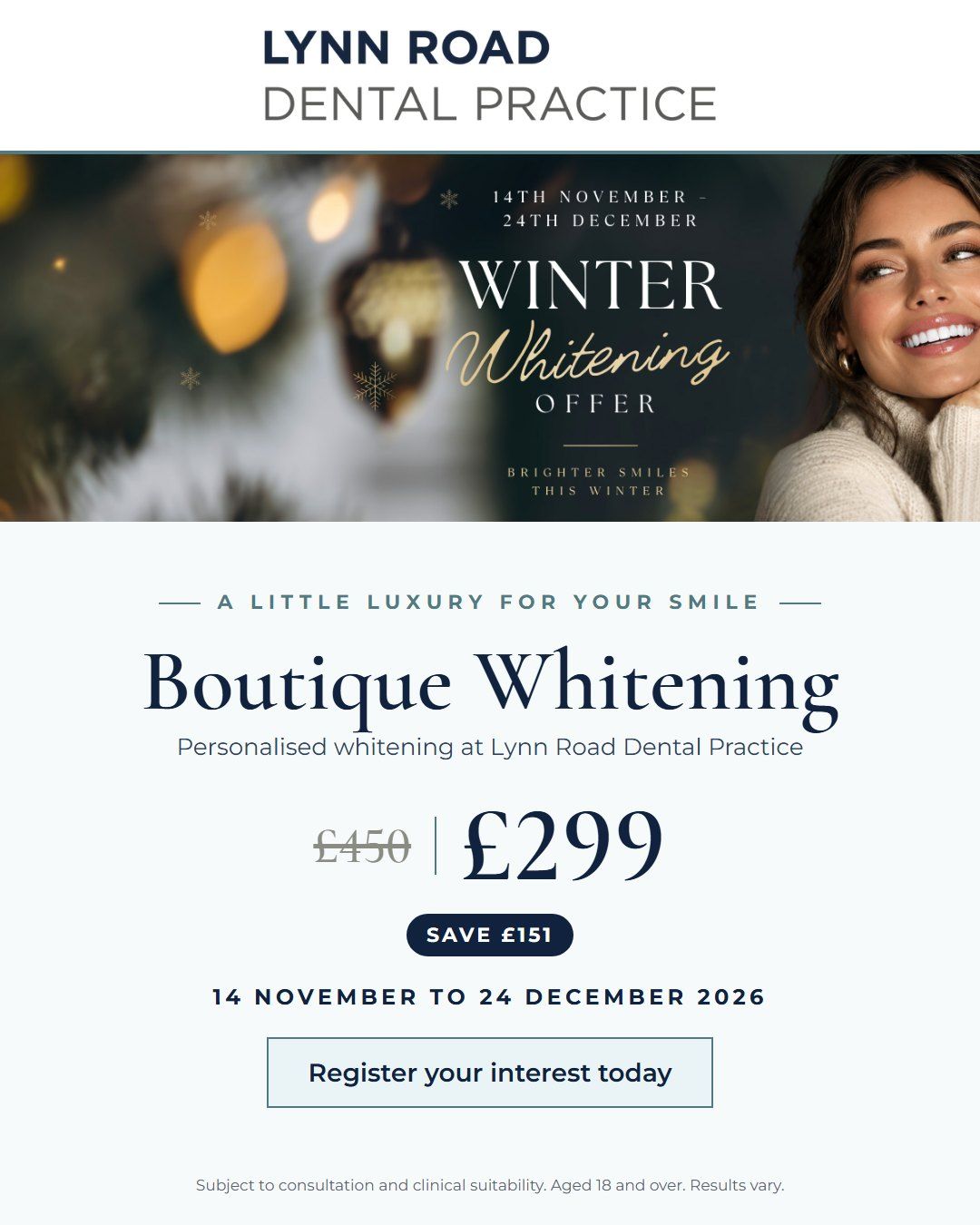 Boutique Winter Whitening Offer